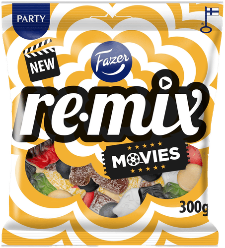 Fazer Remix Movies 糖果袋 300g｜Fazer Remix Movies karkkipussi 300g