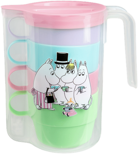 Moomin by Martinex Martinex 姆明野餐套装 水壶和4个杯子｜Martinex Muumi pikniksetti kannu ja 4 mukia