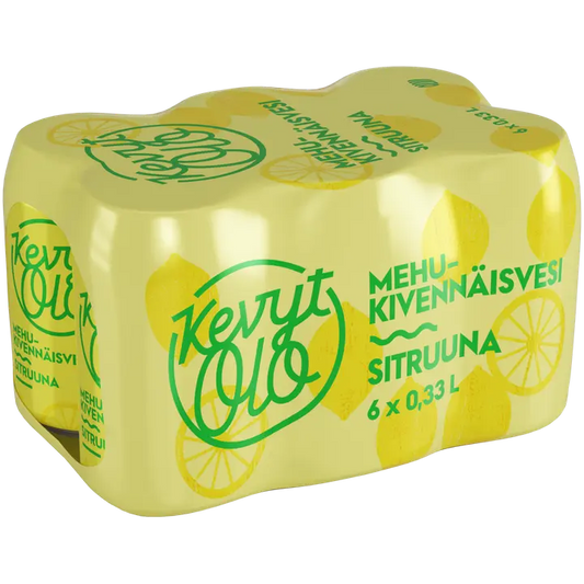 6xKevytOlo Sitruuna mehukivennäisvesi 0,33 l tlk｜KevytOlo 6xKevytOlo 柠檬汁矿泉水 0.33 升 tlk