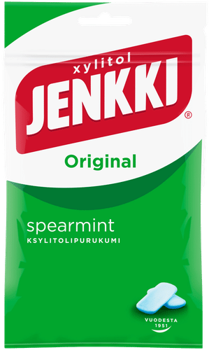 Jenkki 原味绿薄荷木糖醇口香糖 100g｜Jenkki Original Spearmint ksylitolipurukumi 100g