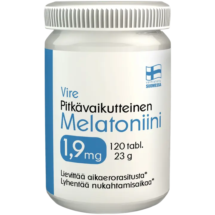 Vire Melatoniinivalmiste melatoniini 1,9 mg pitkävaikutteinen 120 tablettia / 23 g-Vire 褪黑素制剂褪黑素1.9毫克长效120片/ 23 g