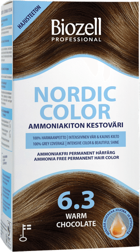 Biozell Nordic Color Biozell Professional Nordic Color 无氨持久染发剂 暖巧克力色 6.3 2x60ml