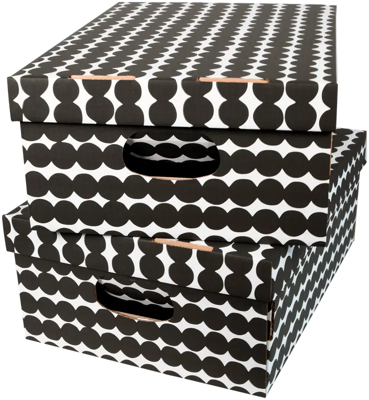 Marimekko 家居收纳盒 Räsymatto 黑色 2个/包