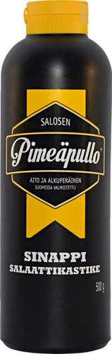 Pimeäpullo 萨洛森黑瓶500克芥末沙拉酱｜Salosen Pimeäpullo 500g Sinappisalaattikastike