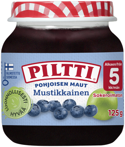 Piltti 北方风味 125克 蓝莓浆果水果泥 5个月