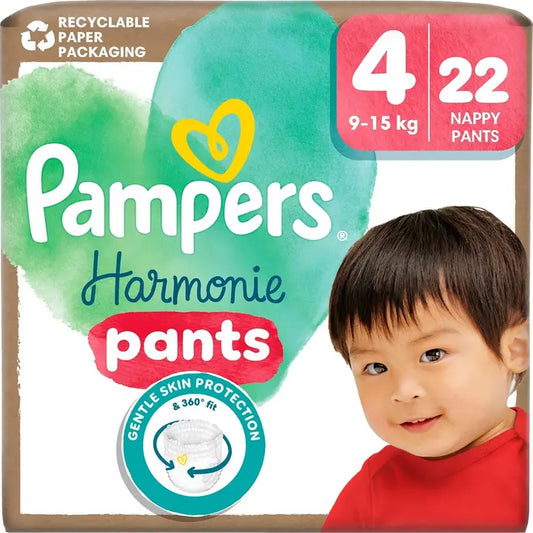 Pampers Harmonie nappy pants S4 9-15 kg 22 kpl vaippa｜Pampers Harmonie 尿布裤 S4 9-15 公斤 22 片纸尿裤