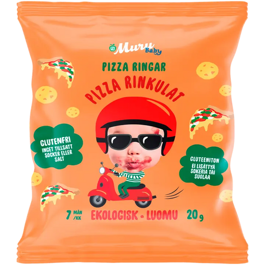 Muru Baby Luomurinkulat pizza maissi-tomaatti-oregano 7 kk 20 g｜Muru Baby 有机披萨卷 玉米番茄牛至 7 个月 20 g