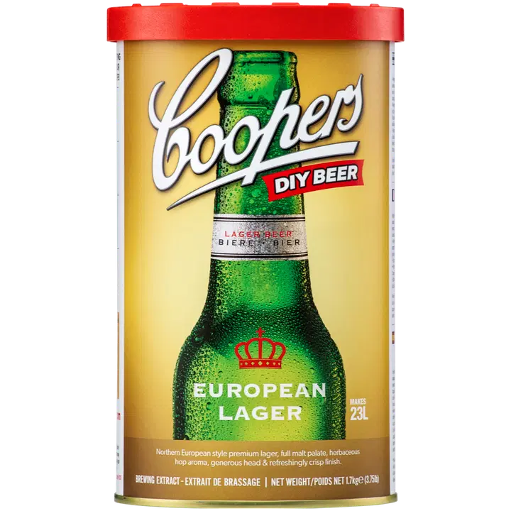 COOPERS International series European Lager humaloitu mallasuute 1,7 kg ja oluthiiva 7 g｜Coopers 国际系列欧洲拉格饮料花麦芽精1.7公斤+饮料酵母 7 g