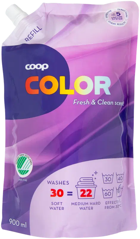 Coop 彩色衣物洗衣液补充装 900 ml