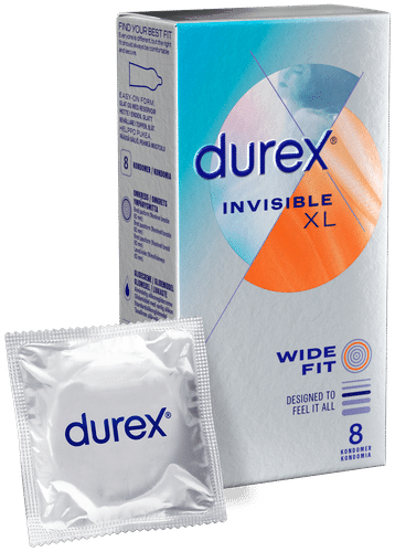 Durex Invisible XL 宽版避孕套 8kpl