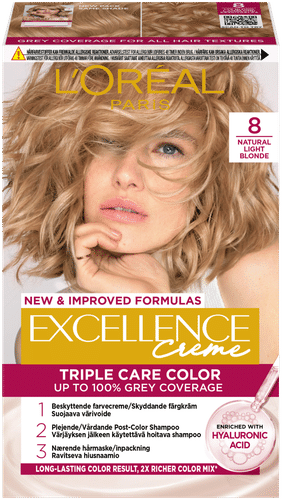 L'Oréal Paris Excellence Creme 8 自然浅金色永久染发剂 1kpl