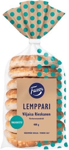 Fazer Lemppari Viljaisa Rieskanen 8kpl 400g｜Fazer 最爱谷物薄饼 8个装 400g