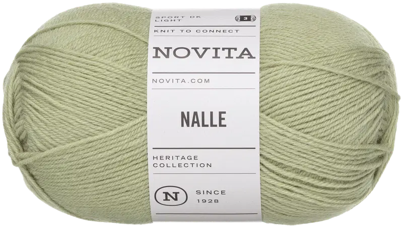 Novita Nalle线 100克 浅鼠尾草绿 3161｜Novita lanka Nalle 100g vaalea salvia 3161