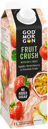 God Morgon Fruit Crush Omena & mansikka & passionhedelmä mehujuoma 1 L｜God Morgon Fruit Crush 苹果草莓百香果汁饮料 1 L