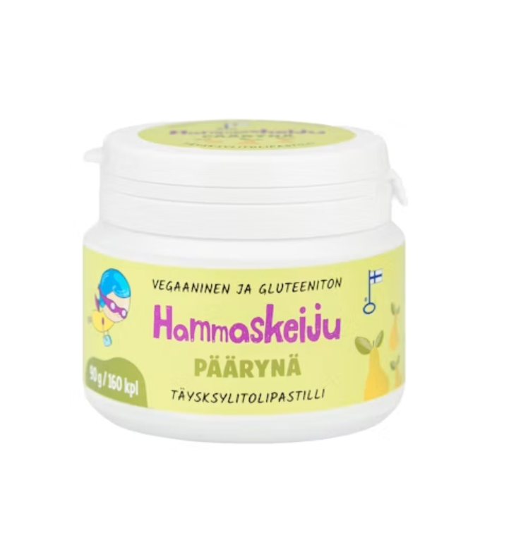 Hammaskeiju 梨味木糖醇含片 90g｜Hammaskeiju ksylitoli pastil 90g päärynä