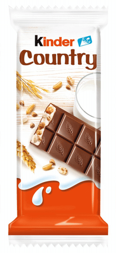 Kinder Country 细滑牛奶巧克力，含奶香夹心（59%）及谷物脆粒