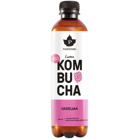 Puhdistamo Luomu Kombucha Vadelma 400 ml｜Puhdistamo 有机康普茶覆盆子 400 ml