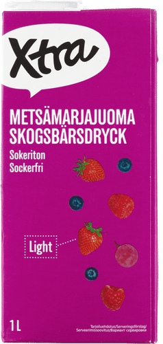 Xtra sokeriton metsämarjajuoma 1l｜Xtra 无糖森林浆果饮料 1l