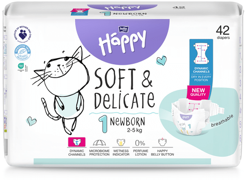 Happy Diapers Bella Newborn 1 粘贴式纸尿裤 42片 2-5公斤