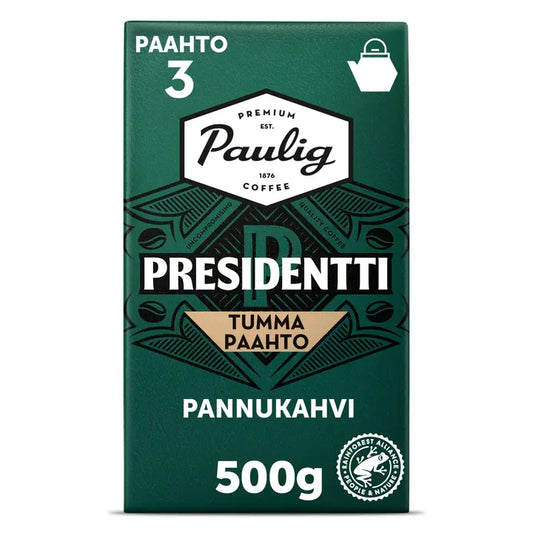 Paulig Presidentti Tumma Paahto kahvi pannujauhatus 500g｜Presidentti Paulig President 深烘焙咖啡盘研磨 500g