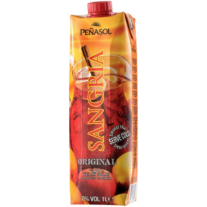 Peñasol Penasol 桑格利亚汽饮料 7.0 vol-% 1L 四瓶｜Penasol Sangria 7,0 til-% 1L tetra