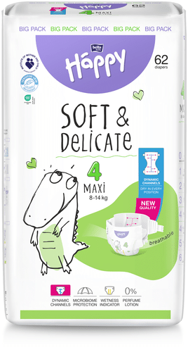 Happy Diapers Bella Maxi 4 粘贴式纸尿裤 62片 8-14kg｜Happy Diapers Bella Maxi 4 teippivaippa 62 kpl 8-14 kg