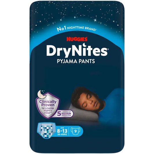 DryNites poika 9kpl 8-13 vuotta｜Huggies DryNites 男孩 9 件 8-13 岁
