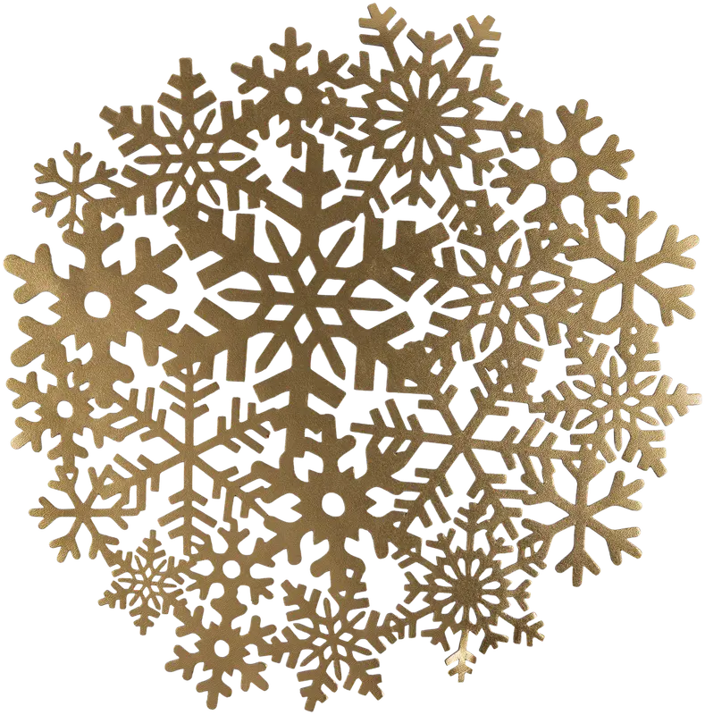 House 雪花桌面片 36x41 厘米 金色