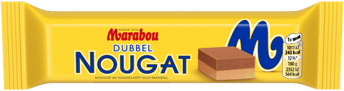 Marabou 双层牛轧糖巧克力棒 43g｜Marabou Dubbel Nougat suklaapatukka 43g