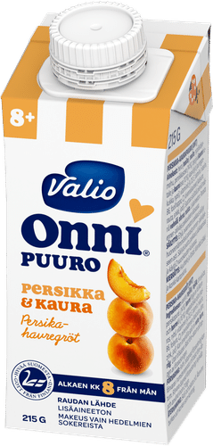 Onni Valio Onni® 桃子燕麦粥 215克 UHT（8个月起）｜Valio Onni® persikka-kaurapuuro 215 g UHT (alk  8 kk)