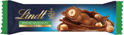 Lindt 牛奶巧克力棒配榛子馅和整颗榛子 35g