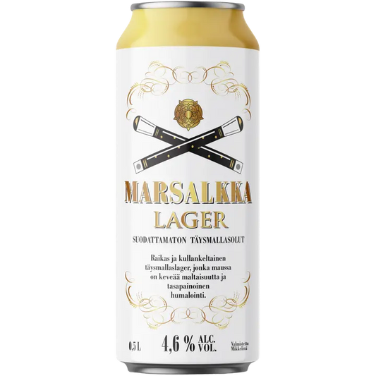 Marsalkka Lager 4,6% olut 0,5l tölkki｜Marsalkka 淡饮料 4.6% 饮料 0.5l 罐装