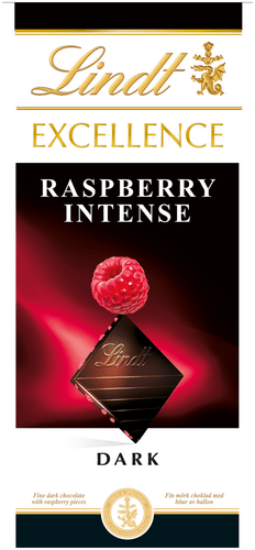 Lindt EXCELLENCE 精制黑巧克力配覆盆子粒 100g