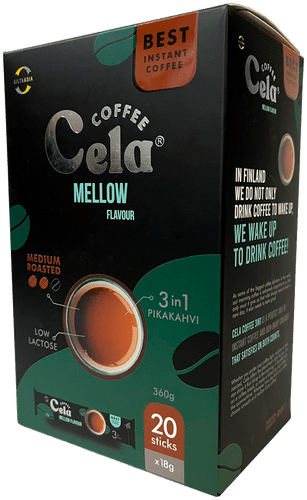 Cela Coffee Pikakahvi 3in1 18g/pussi - 20 pussia/laatikko｜Cela Coffee 速溶咖啡三合一 18g/袋 - 20袋/盒