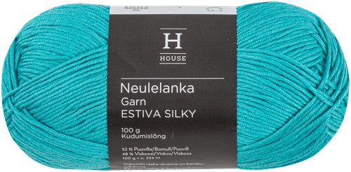 House 竹粘胶棉混纺纱线 Estiva Silky 100克 绿松石 10589