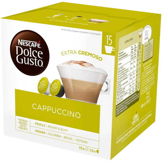 Nescafé Dolce Gusto 30kaps/349,5g Cappuccino maitokahvikapseli｜Nescafé Dolce Gusto 30粒/349.5g 卡布奇诺牛奶咖啡胶囊