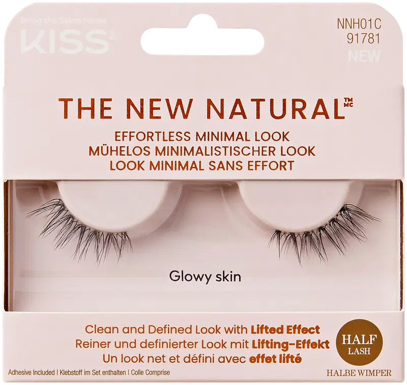 Kiss 新自然光泽假睫毛 1 pari｜Kiss The New Natural Glowy skin irtoripset 1 pari