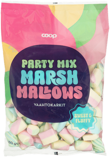 Coop 派对混合棉花糖 150 g｜Coop Party Mix vaahtokarkit 150 g