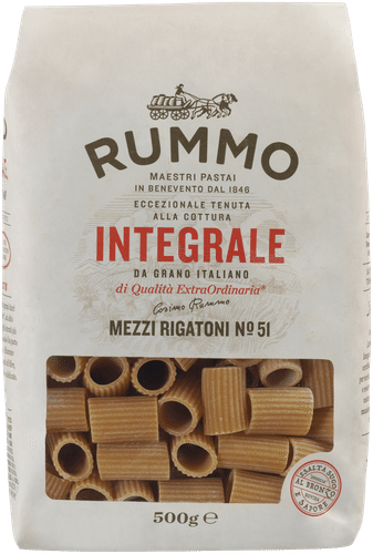 Rummo 全麦 Mezzi Rigatoni no51 500g｜Rummo täysjyvä Mezzi Rigatoni no51 500g