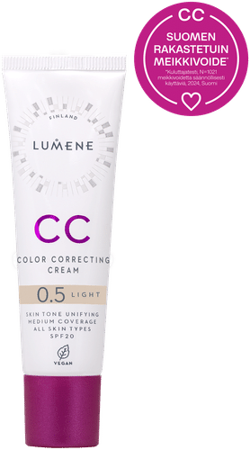 Lumene CC调色粉底液SK20 0.5浅色 30 ml｜Lumene CC Color Correcting Meikkivoide SK20 0.5 Light 30 ml