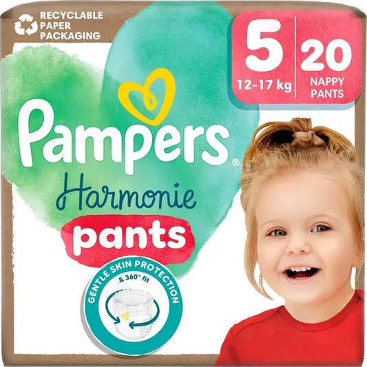 Pampers Harmonie nappy pants S5 12-17 kg 20 kpl vaippa｜Pampers Harmonie 尿布裤 S5 12-17 公斤 20 片尿布