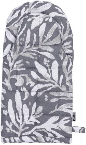 Pentik Hetki 隔热手套 16x31厘米 叶纹 灰色｜Pentik Hetki patakinnas 16x31 cm lehti harmaa