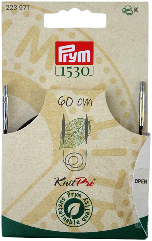 Prym 1530 环形针连接线60厘米及配件｜Prym 1530 pyöröpuikon kaapeli 60 cm ja tarvikkeet