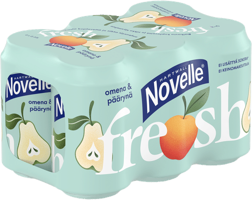 Hartwall Novelle Fresh 6 x Hartwall Novelle 新鲜苹果梨矿泉水 0,33 l
