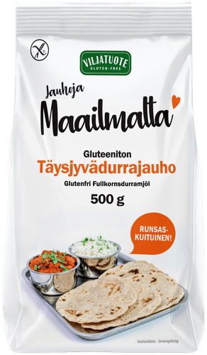 Virtasalmen Viljatuote Gluteeniton Täysjyvädurrajauho 500g｜Virtasalmen Viljatuote 无麸质全麦杜兰小麦粉 500g