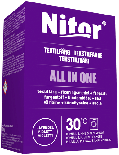 Nitor Tekstiiliväri All in one 230g violetti