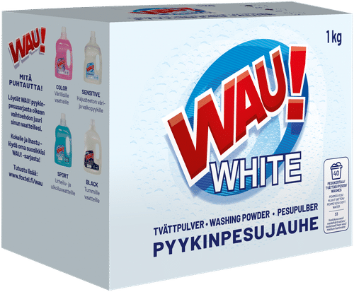 WAU 白色衣物洗衣粉 1公斤 33次洗涤