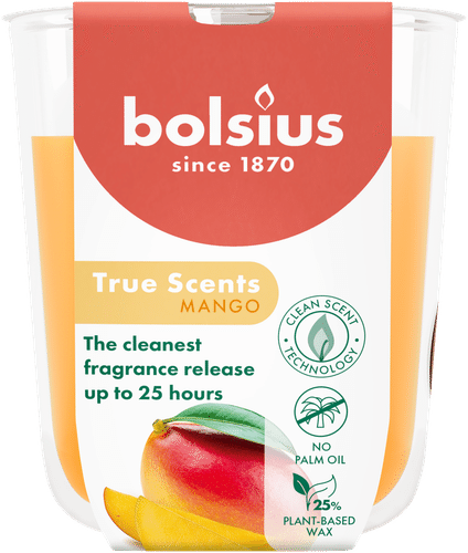 Bolsius True Scents – 玻璃杯香薰蜡烛 – 芒果 – 橙色 – 小号｜Bolsius True Scents – tuoksukynttilä lasissa – Mango – oranssi – pieni