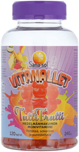 Sana-sol Vitanallet 多种维生素 Tuttifrutti 120片/240克