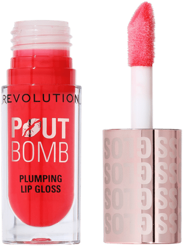 Makeup Revolution Revolution pout bomb丰唇唇彩 4.6ml 樱桃红｜Revolution pout bomb plumping huulikiilto 4,6ml cherry sheer punainen